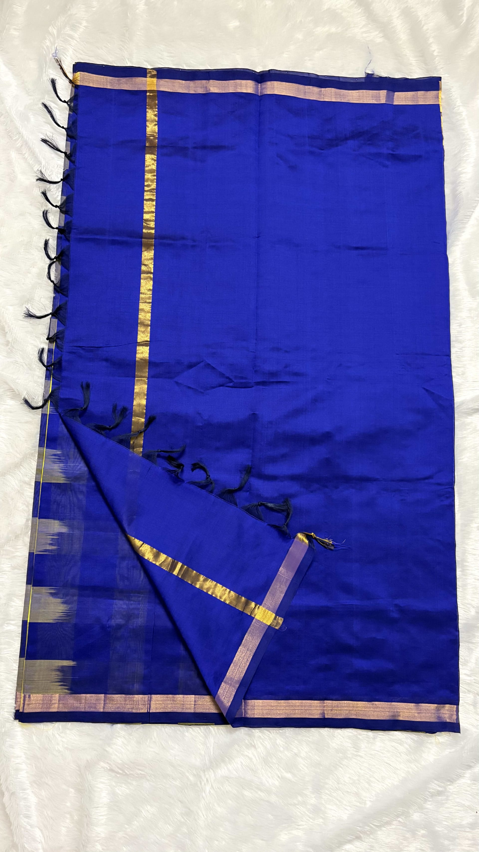Paturu Pattu Saree - Neon green and blue — Green Chanderi Cotton Silk saree