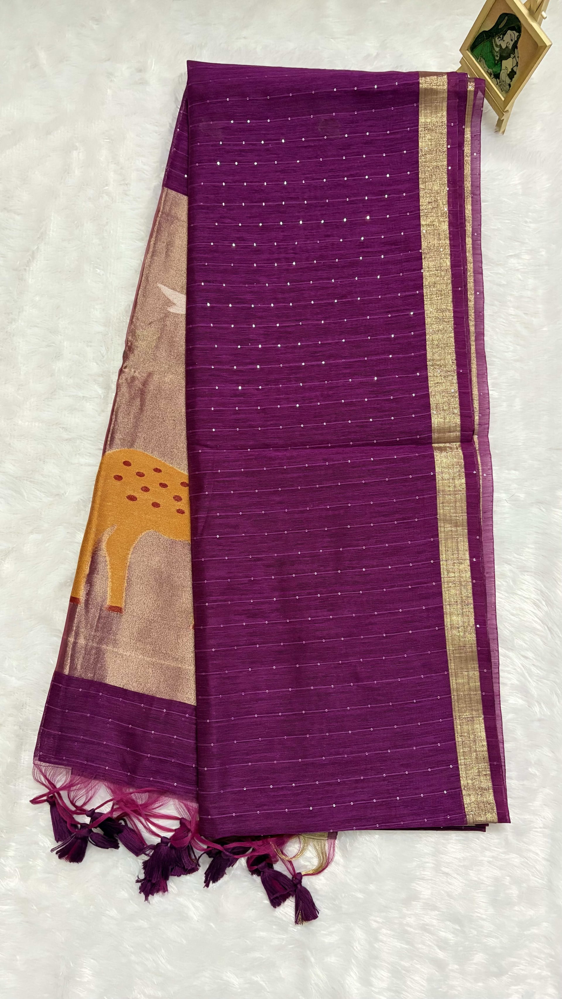 Jute Munga Sarees with Jamdani Pallu Pink — Pink/Peach Jamdani Jute Munga saree